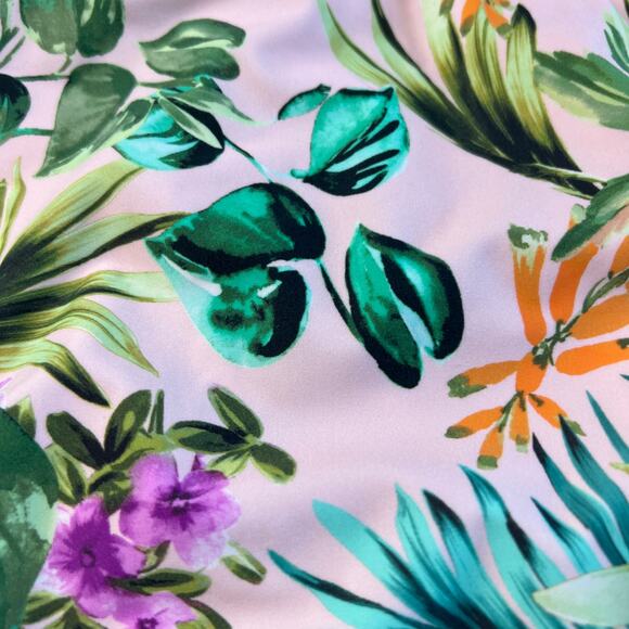 Kona Sol Women's Light Pink Floral Print Bikini Bottom - Size Medium - NWT - Picture 4 of 8